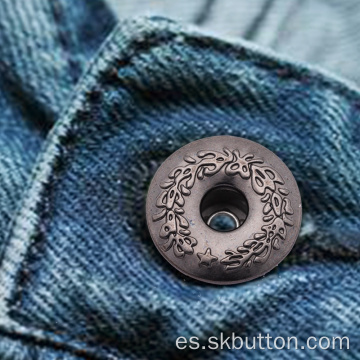 Botón de jeans de remaches de mezclilla de latón